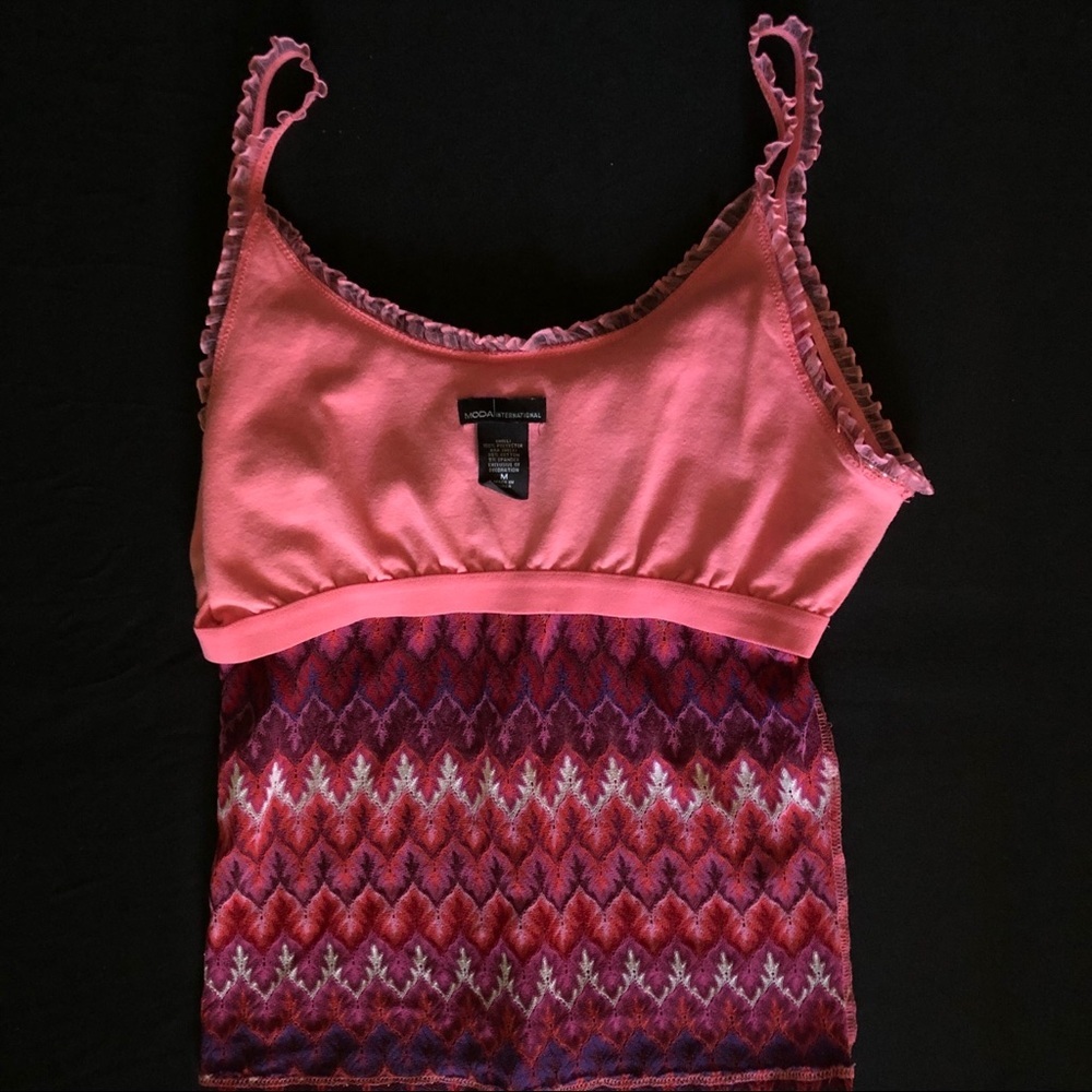 Moda International Beautiful Tank top Sz Medium - Picture 10 of 14